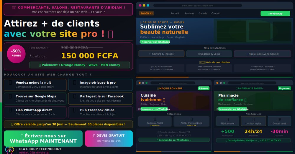 Exemple de site web réalisé